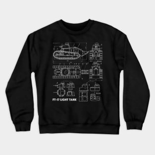 FT-17 Light Tank - WW1 Blueprint Crewneck Sweatshirt